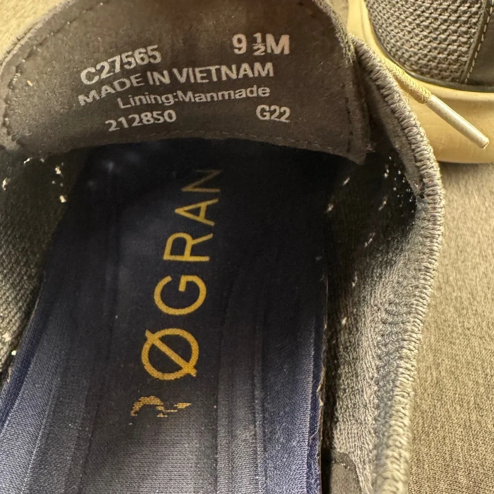 Cole‎ Haan ZEROGRAND Stitchlite Grey Knit Wingtip Oxford Shoes C27565 Mens 9.5 M